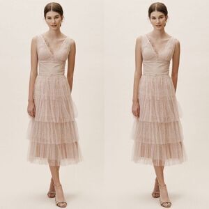 Catherine Deane Katiana Tiered Lace Pastel Pink